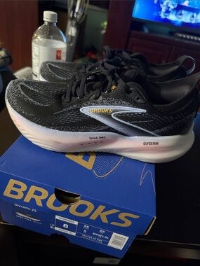 Brooks Glycerin 22 Women's Running Shoes - Black/Blue/Merlot/Orange